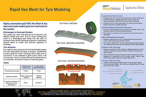 Rapid Hex Mesh for Tyre Modeling